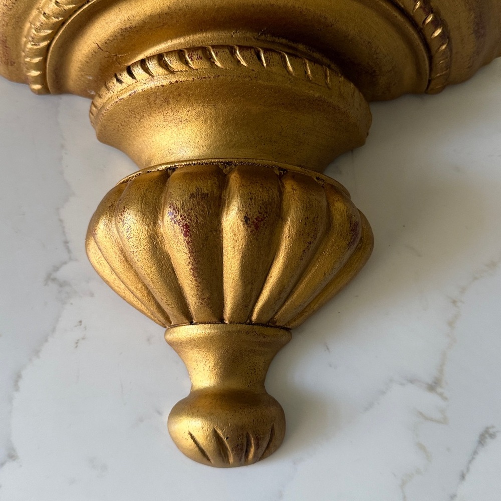 Vintage Gilded Wall Sconce Handmade in Thailand - Picture 5 of 6